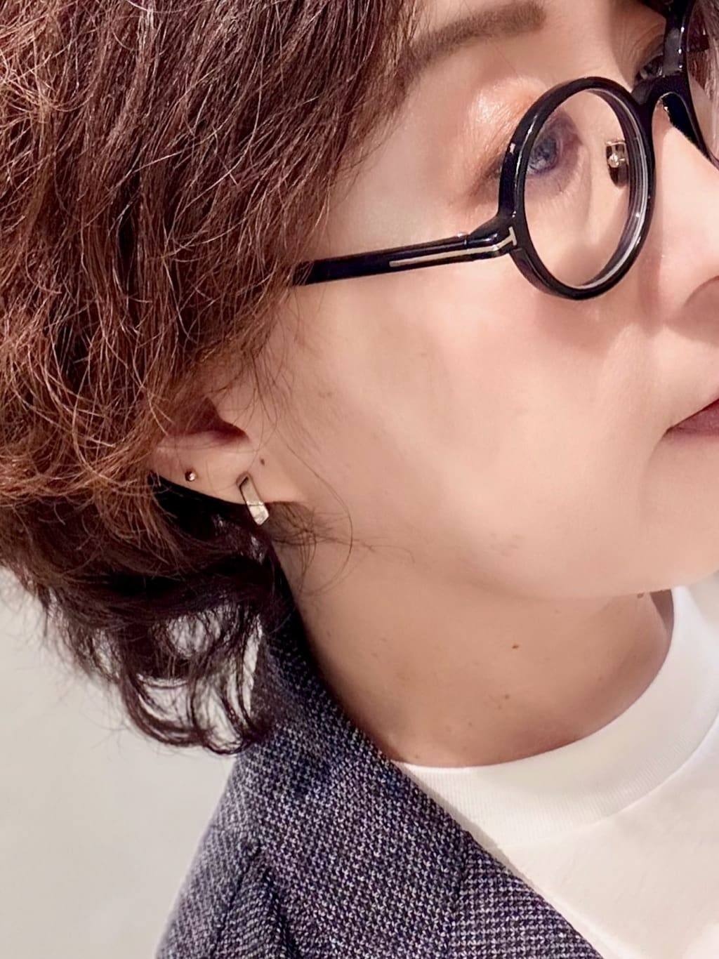 のぐみさんの「TAKEO KIKUCHI｜ペンタゴンカットピアス」を使ったコーディネート