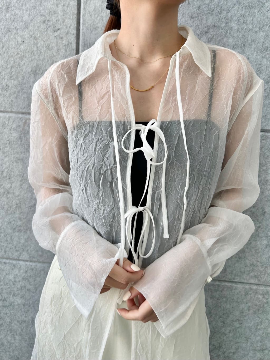 harunaさんの「CODE A｜slit jersey skirt」を使ったコーディネート