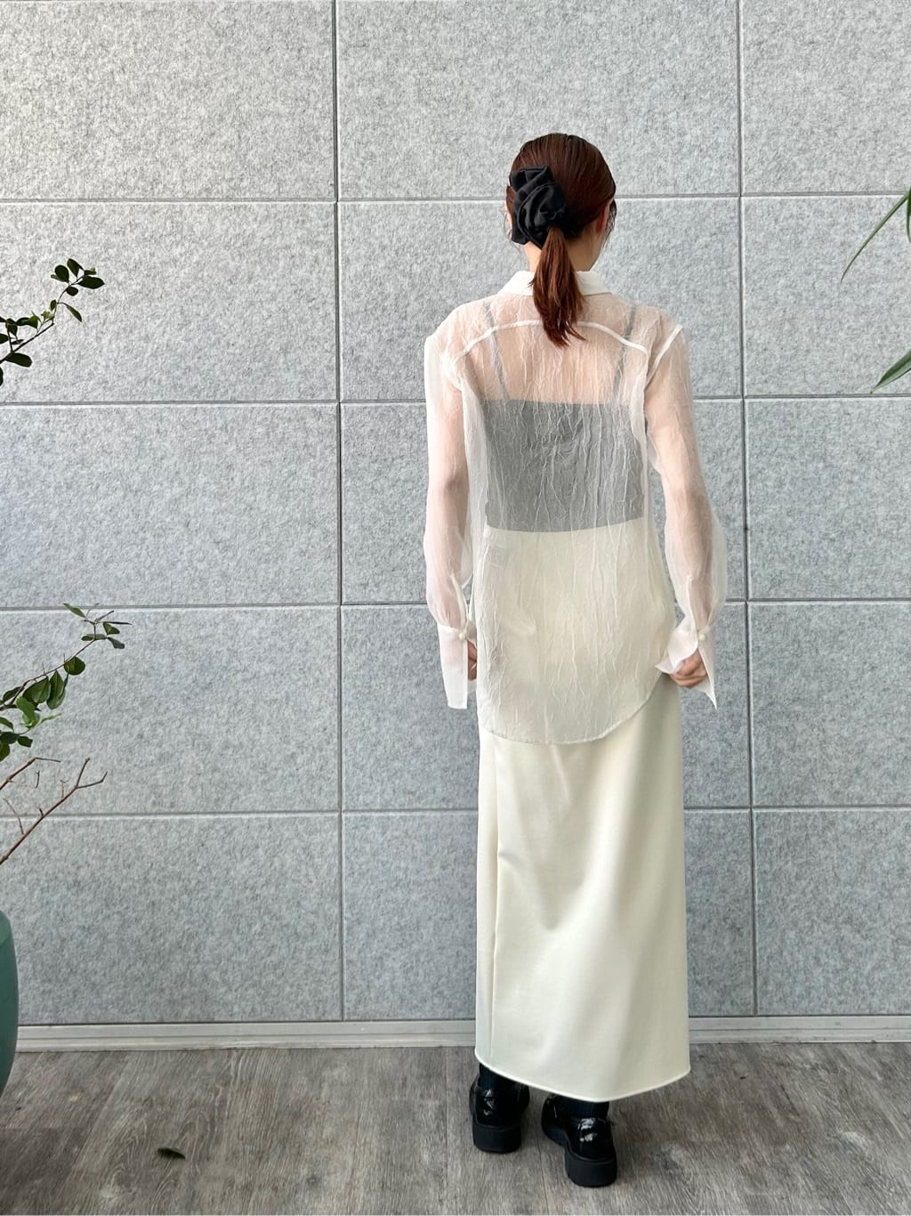harunaさんの「CODE A｜slit jersey skirt」を使ったコーディネート