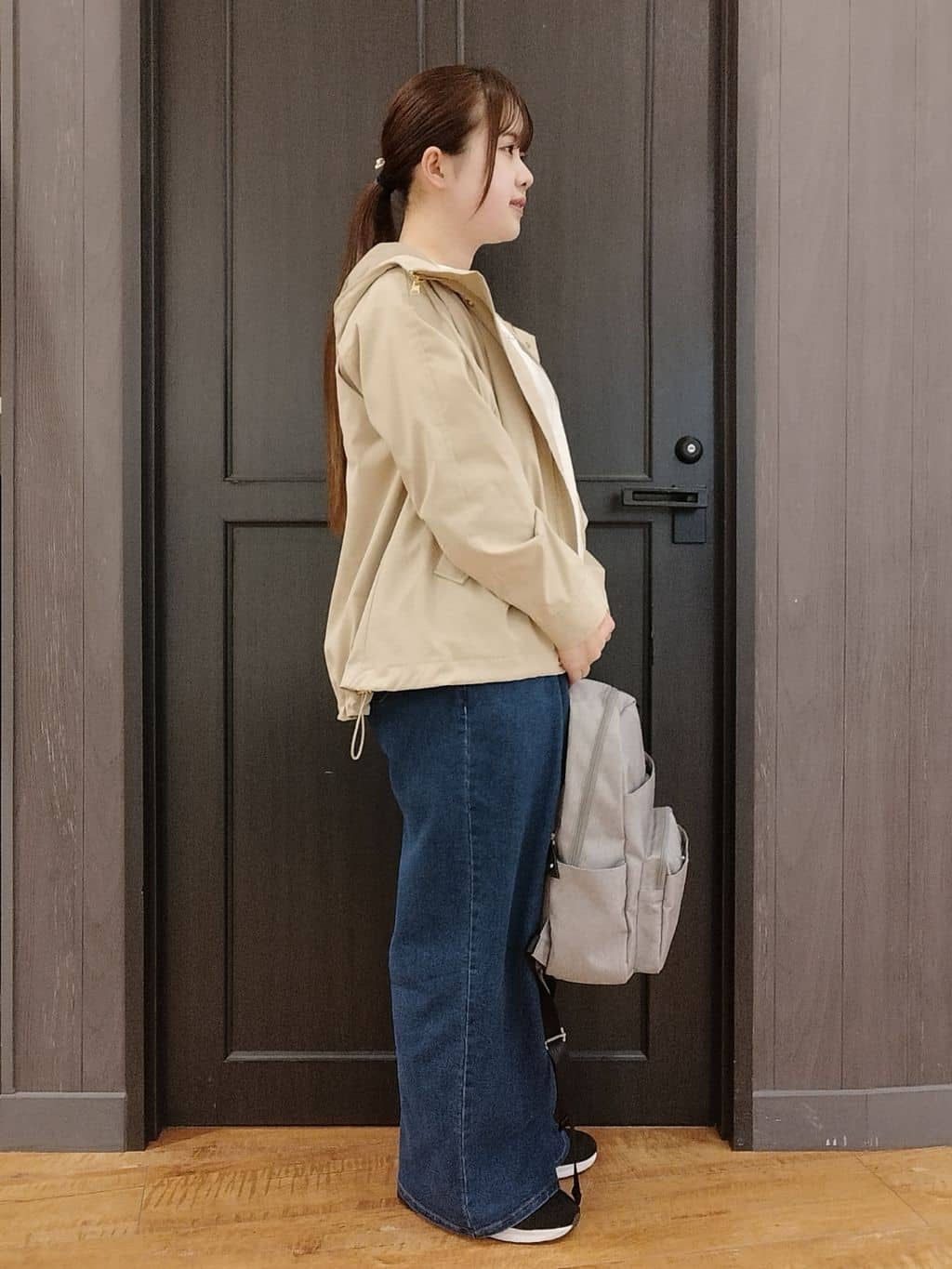 mさんの「SHOO･LA･RUE｜◆【撥水／背中ポケット】整理整頓できちゃうリュック」を使ったコーディネート