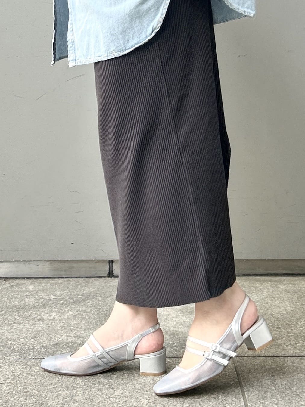 machikoさんの「ESPERANZA｜ダブルベルトメッシュパンプス」を使ったコーディネート