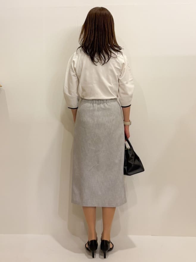 Satoさんの「OPAQUE.CLIP｜◆変型メタル&times;フェイクパールY字ネックレス」を使ったコーディネート