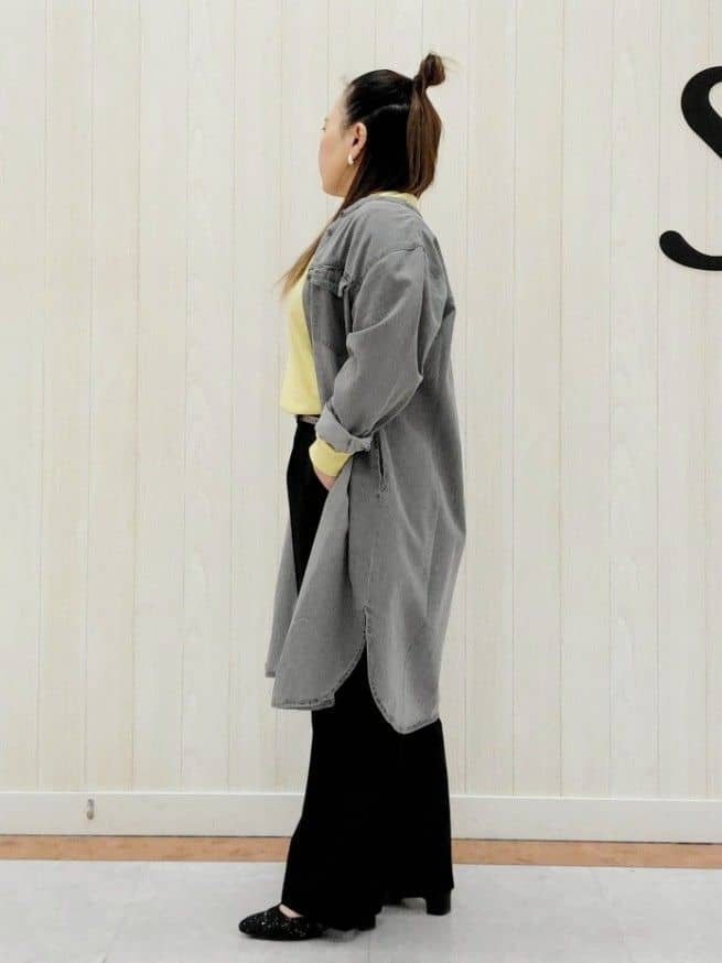 nanahachiさんの「SHOO･LA･RUE｜◆【洗える/体型カバー】デニム シャツワンピース」を使ったコーディネート