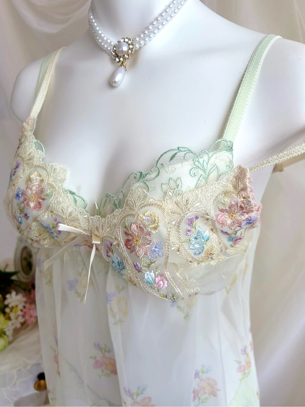 anさんの「Risa Magli｜フロリタ ブラジャー＜D Make Type＞（E-F）」を使ったコーディネート