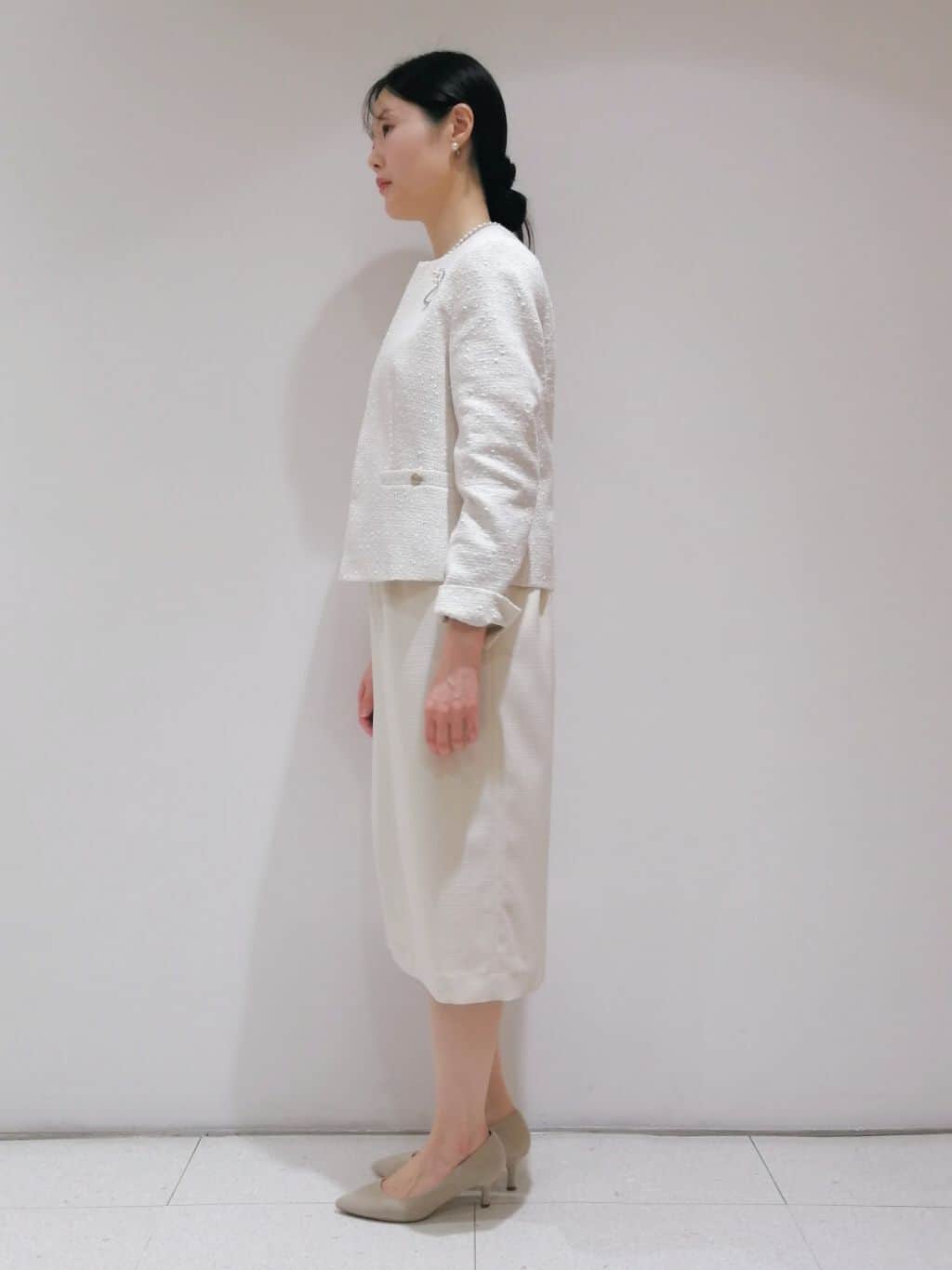 ayanoさんの「INDIVI｜ワントップパール調イヤリング」を使ったコーディネート