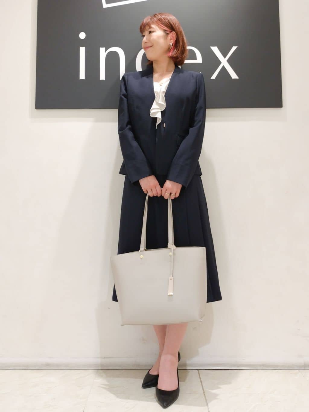 n.さんの「index｜◆ストレッチノーカラージャケット／セットアップ対応可【洗える／イージーアイロン／抗ピル】」を使ったコーディネート