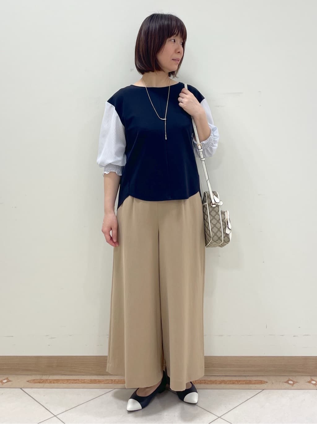 hanaさんの「Reflect｜◆【手洗い可】シアーストライプスリーブブラウス」を使ったコーディネート