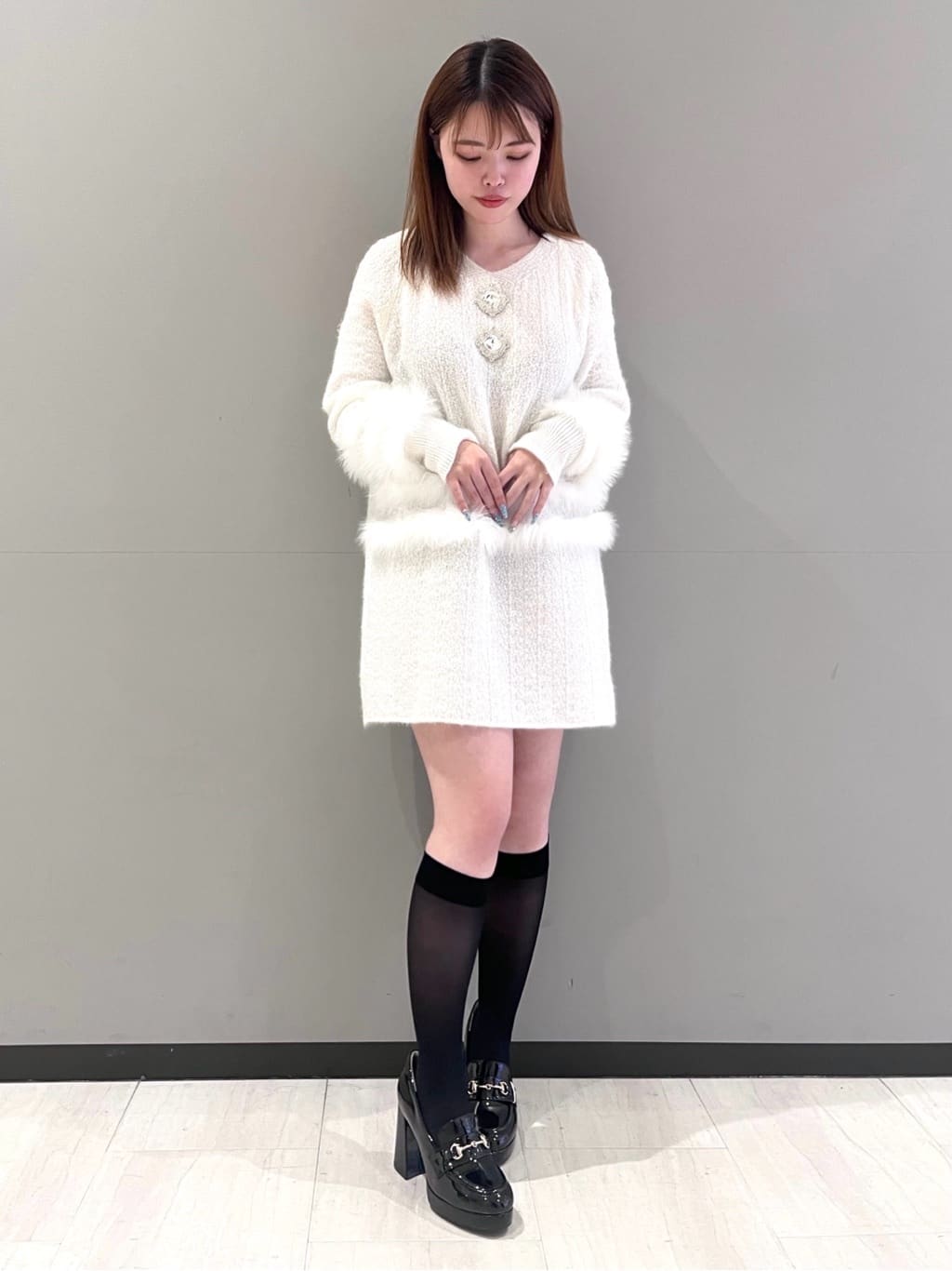 RISAさんの「ESPERANZA｜厚底ヒールアップローファー」を使ったコーディネート