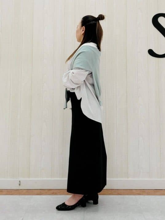 nanahachiさんの「SHOO･LA･RUE｜◆【洗える/S-LL/前後2WAY】クルーネックニットカーディガン」を使ったコーディネート