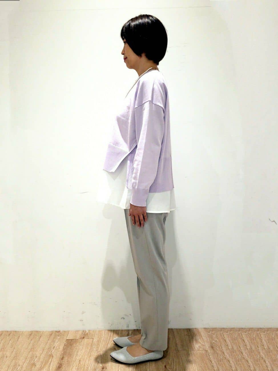 SHIMAKOさんの「OPAQUE.CLIP｜◆【軽量／洗える】ポインテッドトゥニットパンプス」を使ったコーディネート