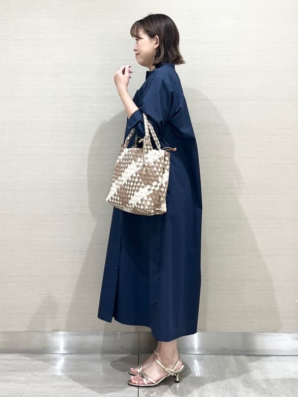 なつよさんの「UNTITLED｜◆バンドカラーシャツワンピース」を使ったコーディネート