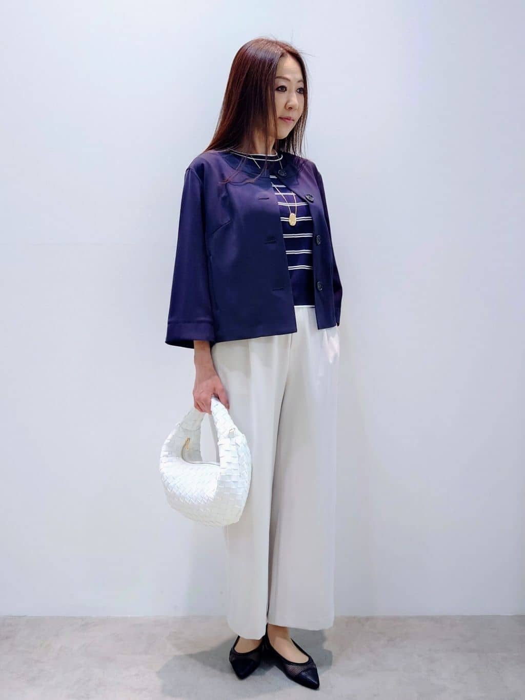 yoshiさんの「Reflect｜◆【UVカット／接触冷感／洗える／セットアップ可】クルーネックジャケット」を使ったコーディネート