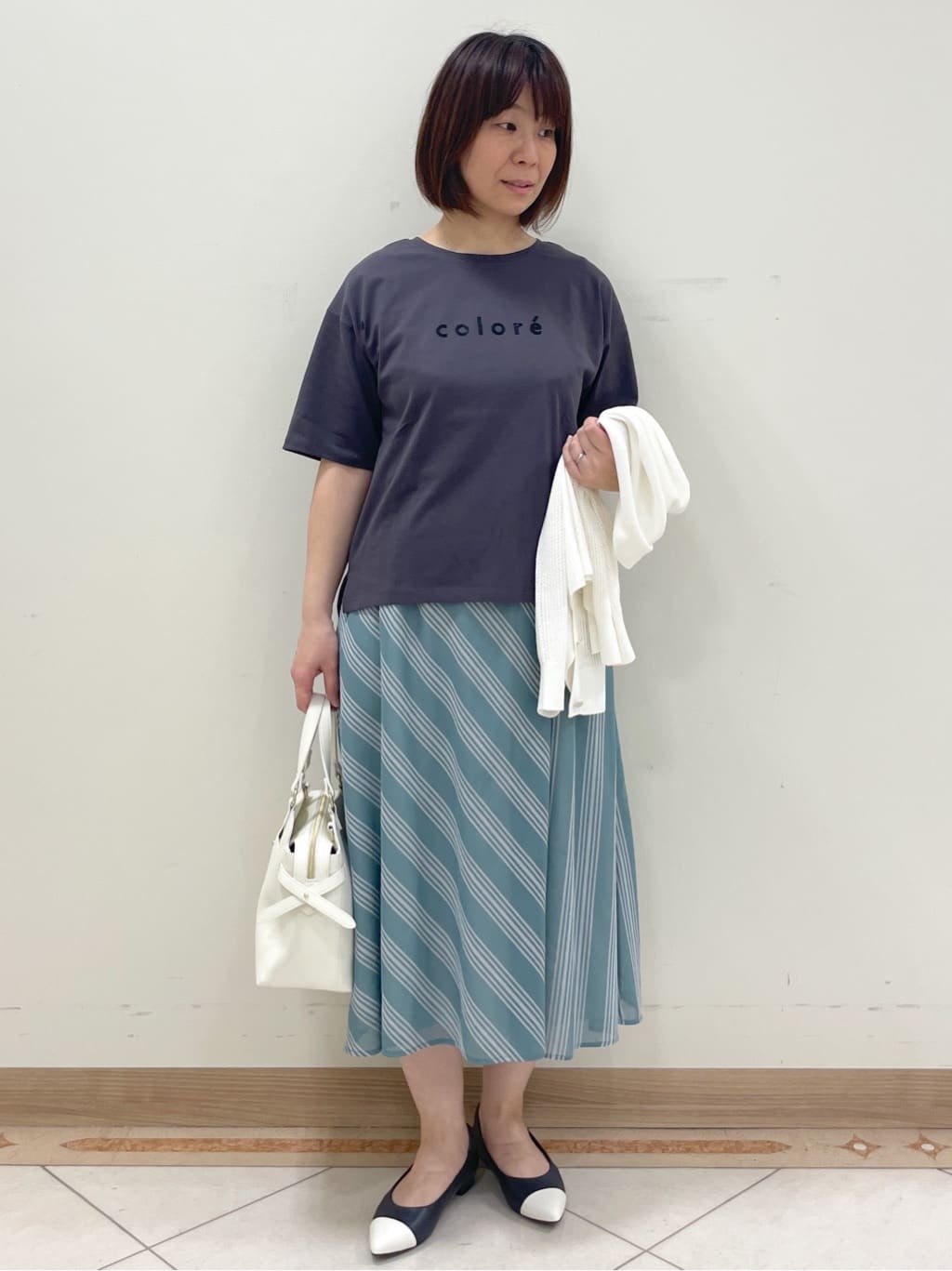 hanaさんの「Reflect｜◆【E‐QUALITY／手洗い可】ドライタッチカーディガン」を使ったコーディネート