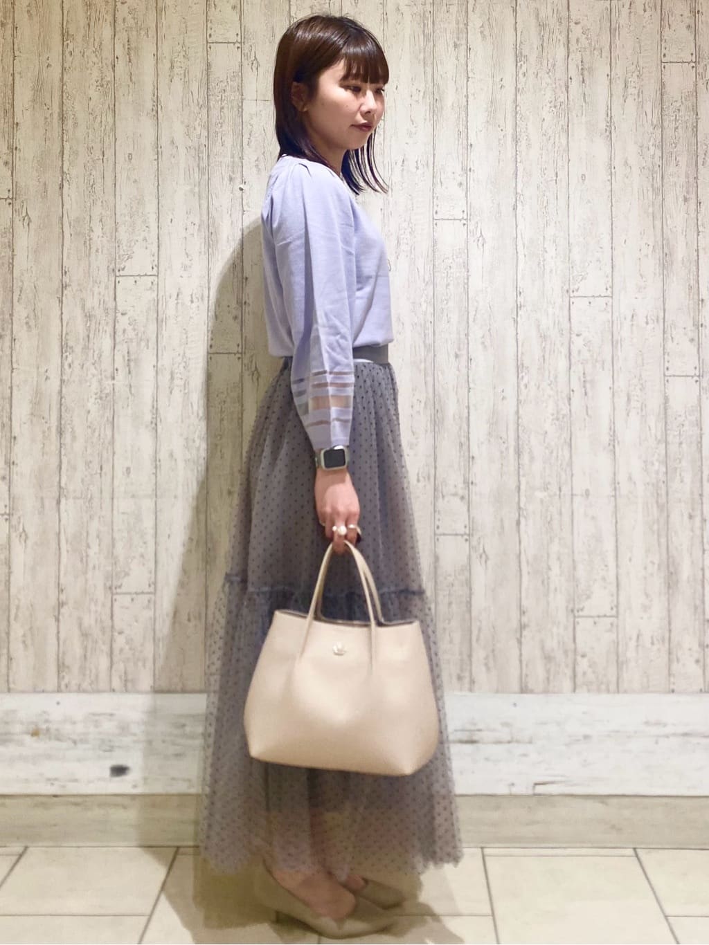 KARENさんの「index｜◆【抗菌防臭加工／低反発クッション】名品　ポインテッドトゥパンプス」を使ったコーディネート