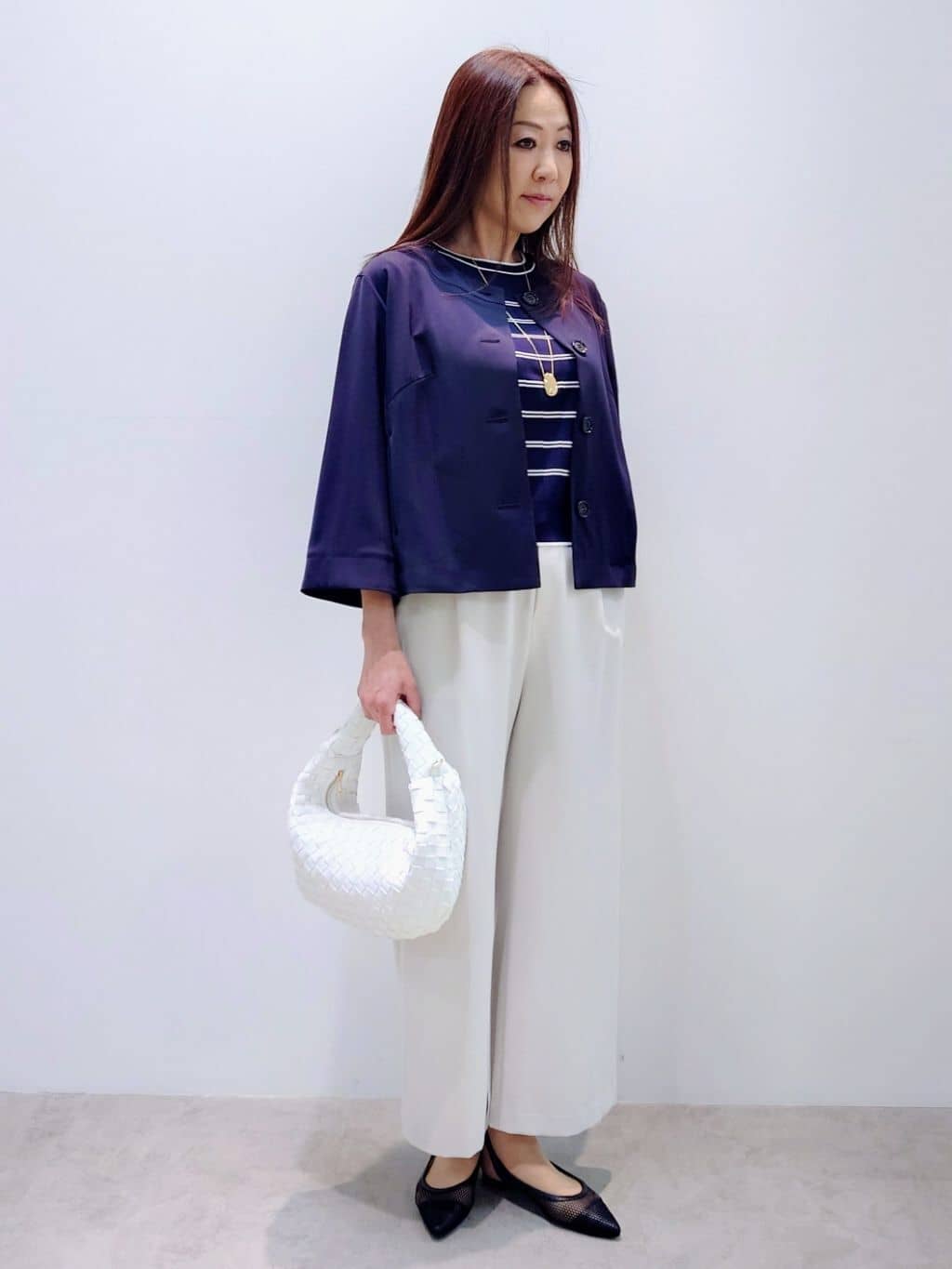 yoshiさんの「Reflect｜◆【UVカット／接触冷感／洗える／セットアップ可】クルーネックジャケット」を使ったコーディネート