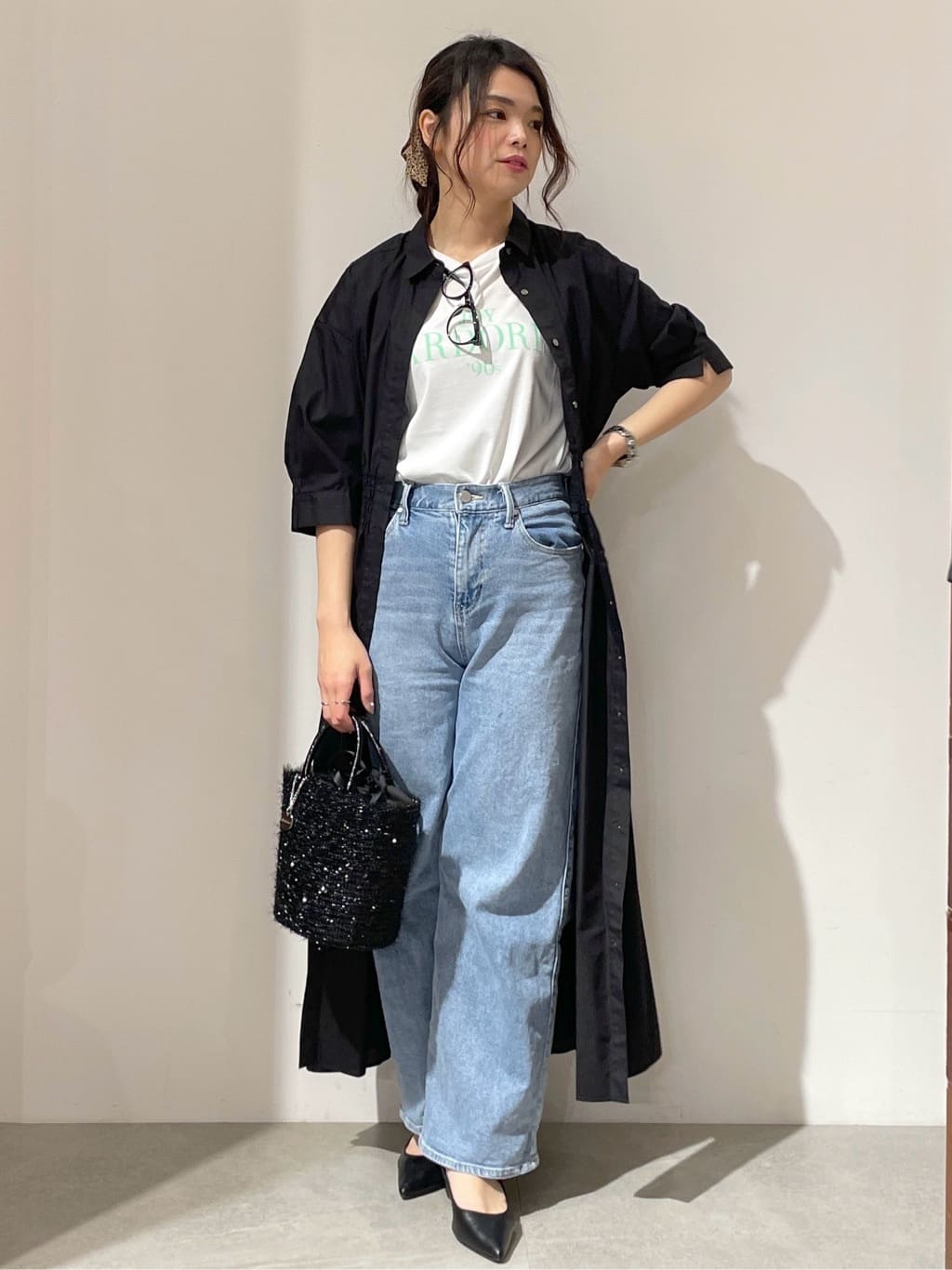 kanahoさんの「OPAQUE.CLIP｜◆フロッキーロゴTシャツ【洗濯機洗い可】」を使ったコーディネート