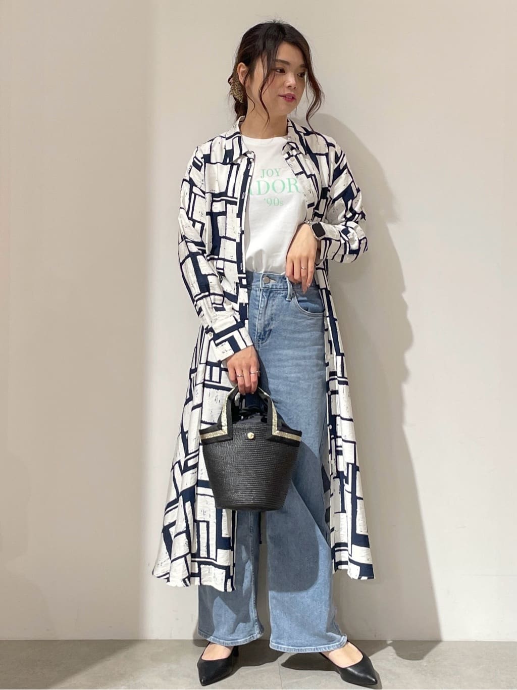 kanahoさんの「OPAQUE.CLIP｜◆フロッキーロゴTシャツ【洗濯機洗い可】」を使ったコーディネート