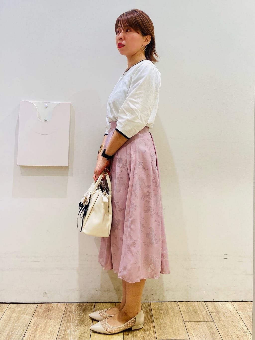 YUKOさんの「index｜麻調シアーダブルブレストテーラードジャケット【洗濯機洗い可】」を使ったコーディネート