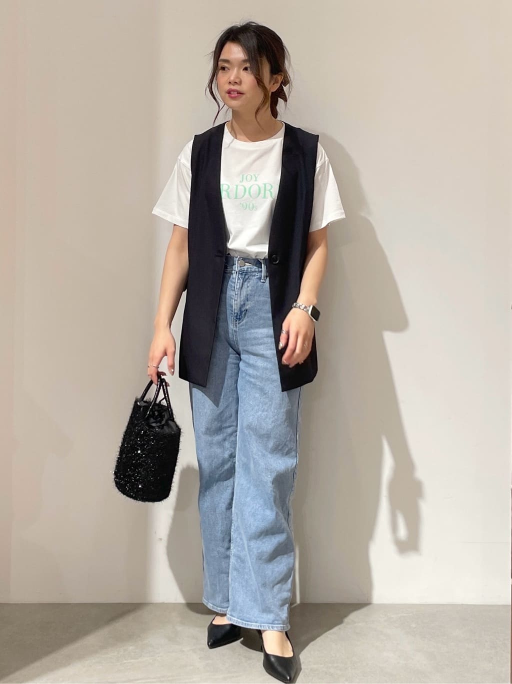 kanahoさんの「OPAQUE.CLIP｜◆フロッキーロゴTシャツ【洗濯機洗い可】」を使ったコーディネート
