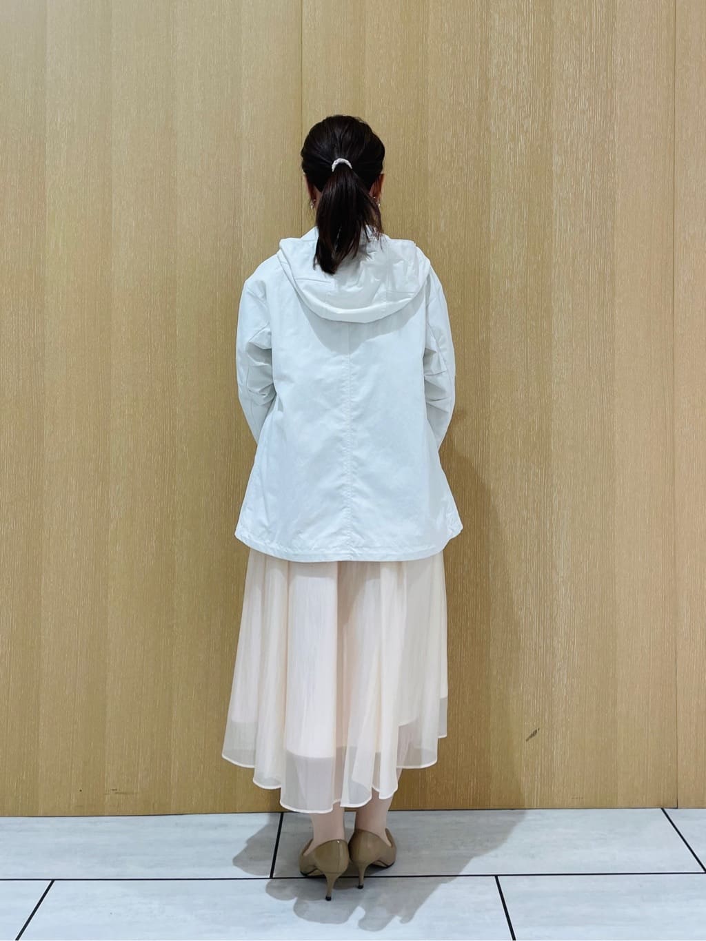 CHISATOさんの「UNTITLED｜◆【後ろウエストゴム/洗える】シアーローンロングスカート」を使ったコーディネート