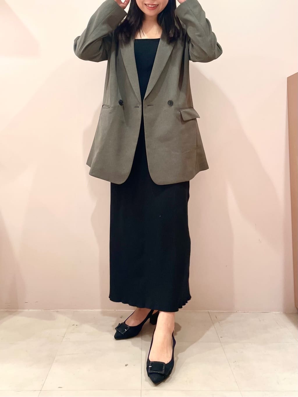 SEIKOさんの「ESPERANZA｜バックストラップバックルヒールパンプス」を使ったコーディネート