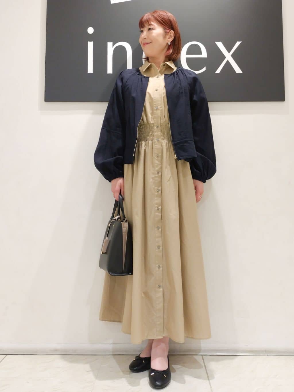 n.さんの「index｜◆ノーカラーペプラムブルゾン【洗濯機洗い可】」を使ったコーディネート