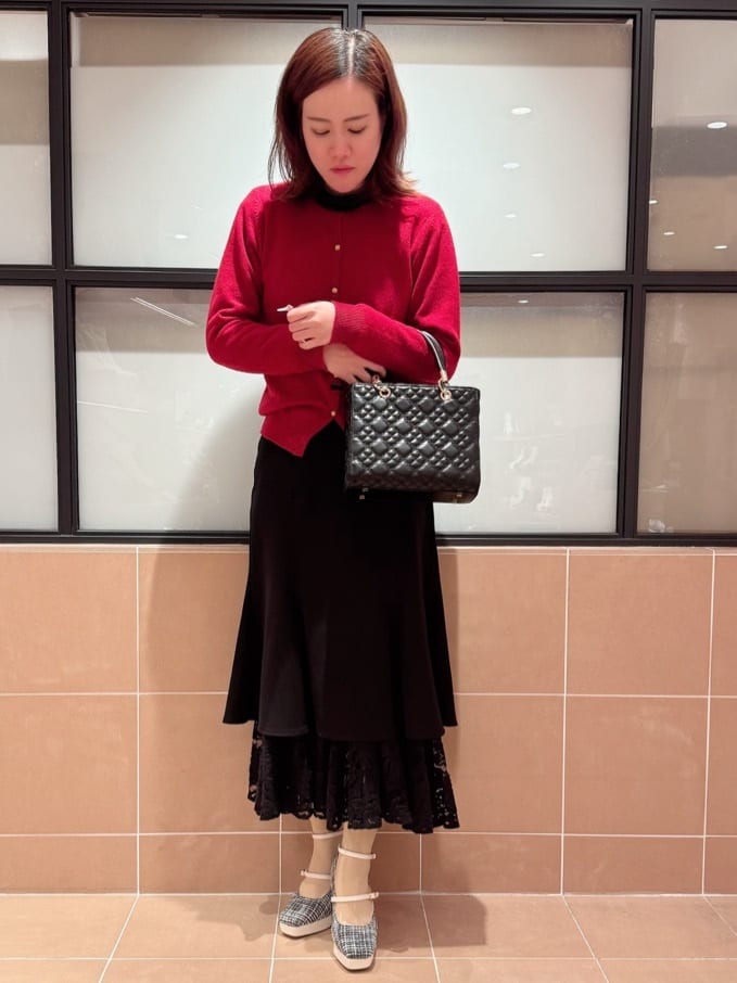 すみれさんの「ESPERANZA｜スクエアトゥダブルストラップ厚底パンプス 結婚式二次会 パーティー 25SS」を使ったコーディネート