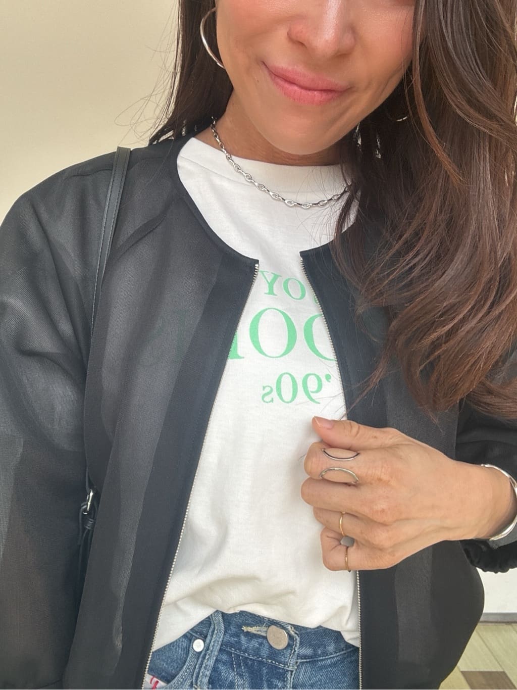 M. さんの「OPAQUE.CLIP｜◆フロッキーロゴTシャツ【洗濯機洗い可】」を使ったコーディネート