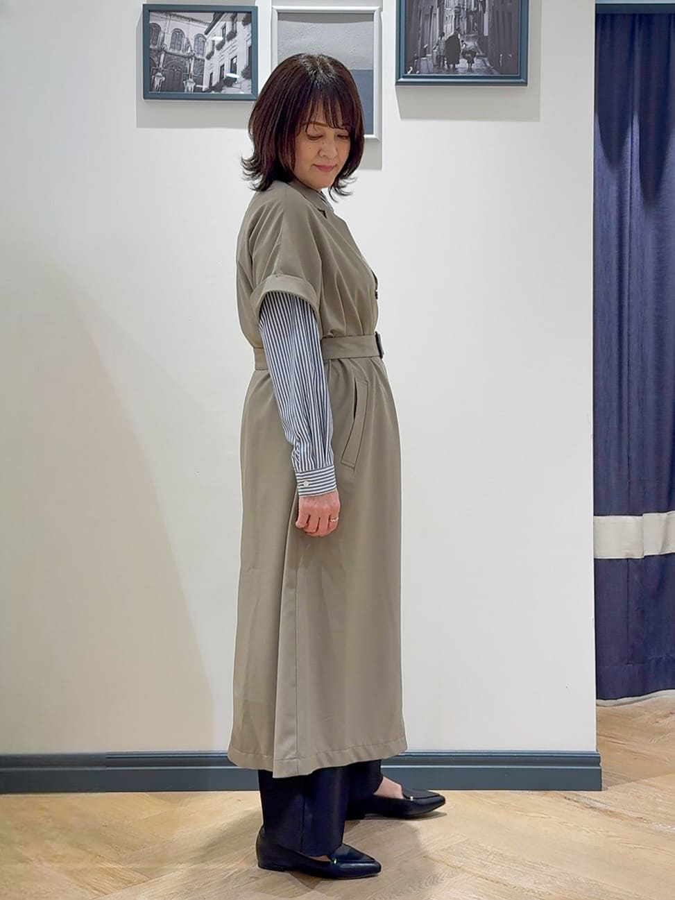 Lilyさんの「grove｜メタルパーツローファーパンプス【晴雨兼用】」を使ったコーディネート