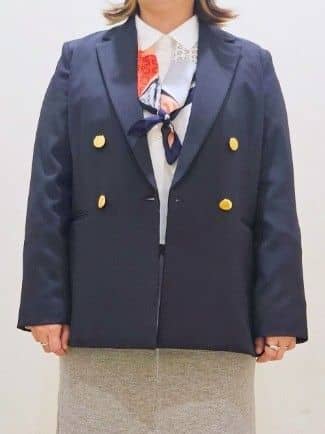 okayuさんの「THE SHOP TK｜◆【ONOFF活躍／セレモニー／通勤】CAVIAN Wブレストジャケット／洗える」を使ったコーディネート