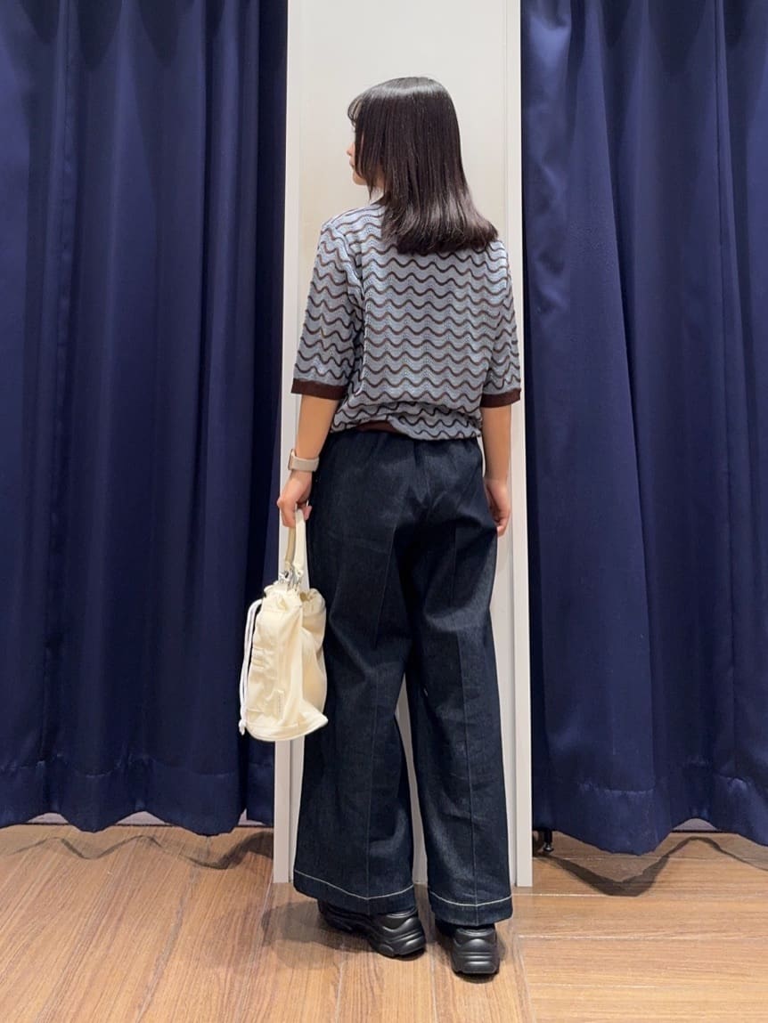 cherryさんの「THE SHOP TK｜◆ニットポロシャツ【洗濯機/アソート展開】」を使ったコーディネート