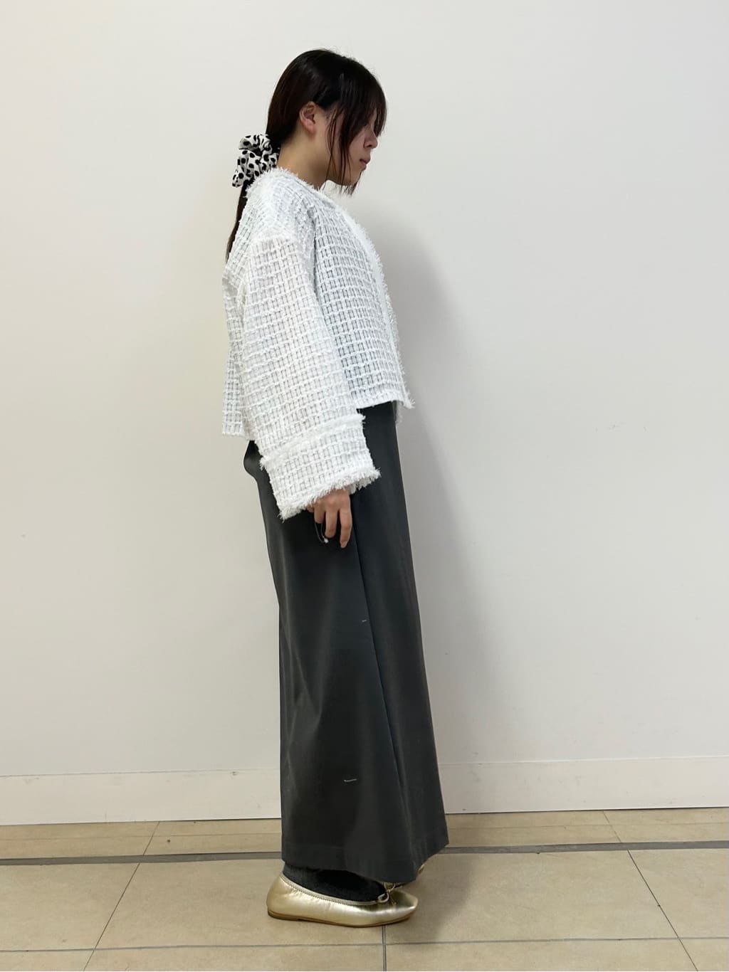 とりみさんの「DRESSTERIOR｜◆ソフトレザーバレエシューズ」を使ったコーディネート