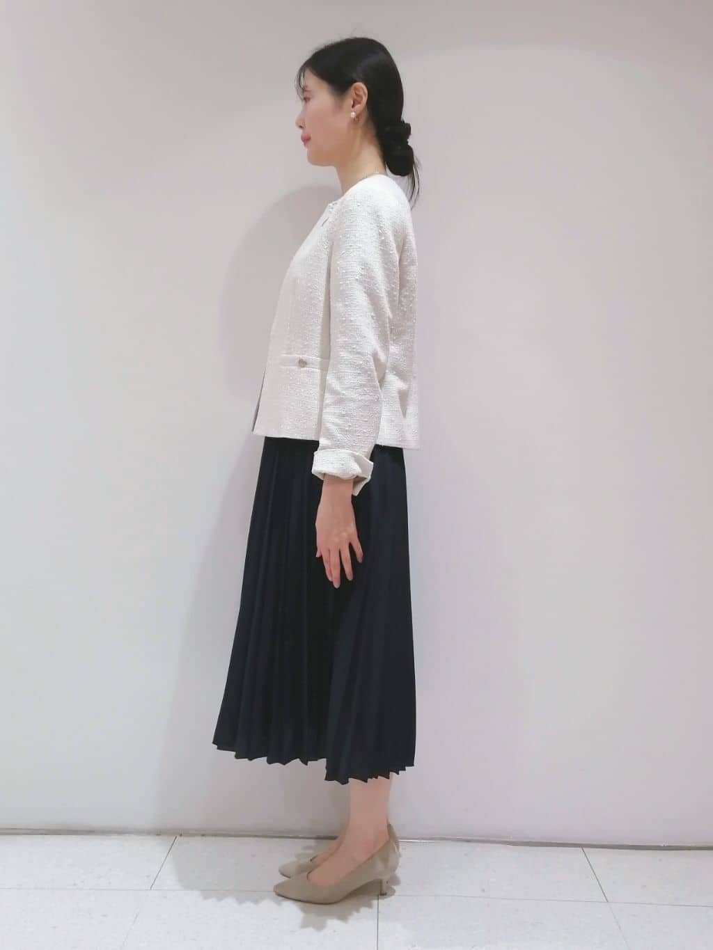 ayanoさんの「INDIVI｜◆【洗える】スタイルUPプリーツワンピース」を使ったコーディネート