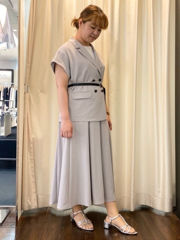 Ayaさんの「UNTITLED｜◆【セットアップ可能/接触冷感/イージーケア】リラクミスト　ハーフスリーブジャケット」を使ったコーディネート