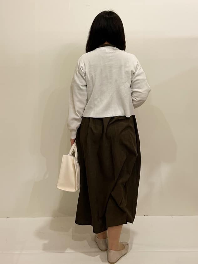 ちゃこさんの「OPAQUE.CLIP｜◆ピンタックフィット＆フレアワンピース【洗濯機洗い可】」を使ったコーディネート