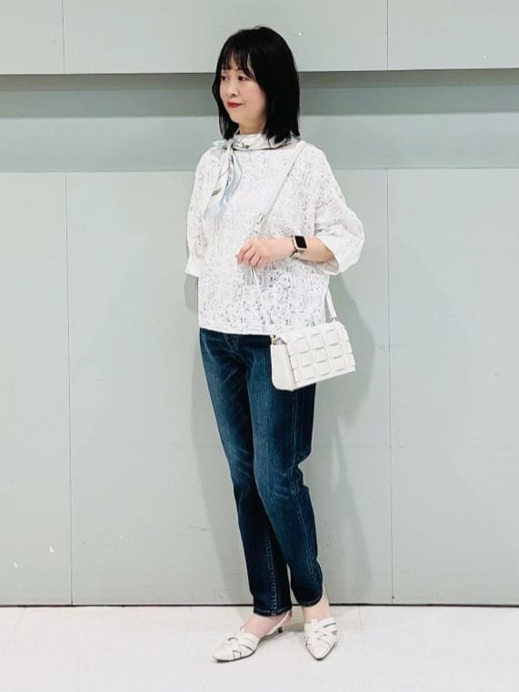 makiさんの「UNTITLED｜【Healthy DENIM&times;UNTITLED】別注 R Mrytle（リマートル）テーパードデニム」を使ったコーディネート
