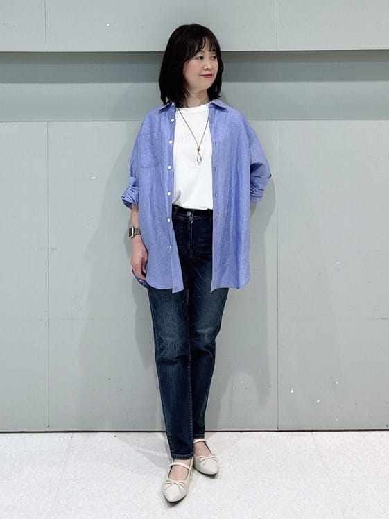makiさんの「UNTITLED｜【Healthy DENIM&times;UNTITLED】別注 R Mrytle（リマートル）テーパードデニム」を使ったコーディネート