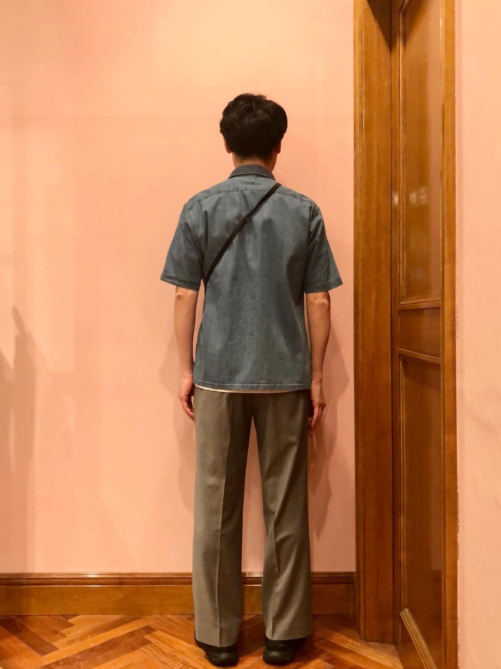 OKJさんの「DRESSTERIOR｜◆【セットアップ可】ライトデニム ハーフスリーブシャツ」を使ったコーディネート