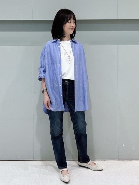 makiさんの「UNTITLED｜【Healthy DENIM&times;UNTITLED】別注 R Mrytle（リマートル）テーパードデニム」を使ったコーディネート