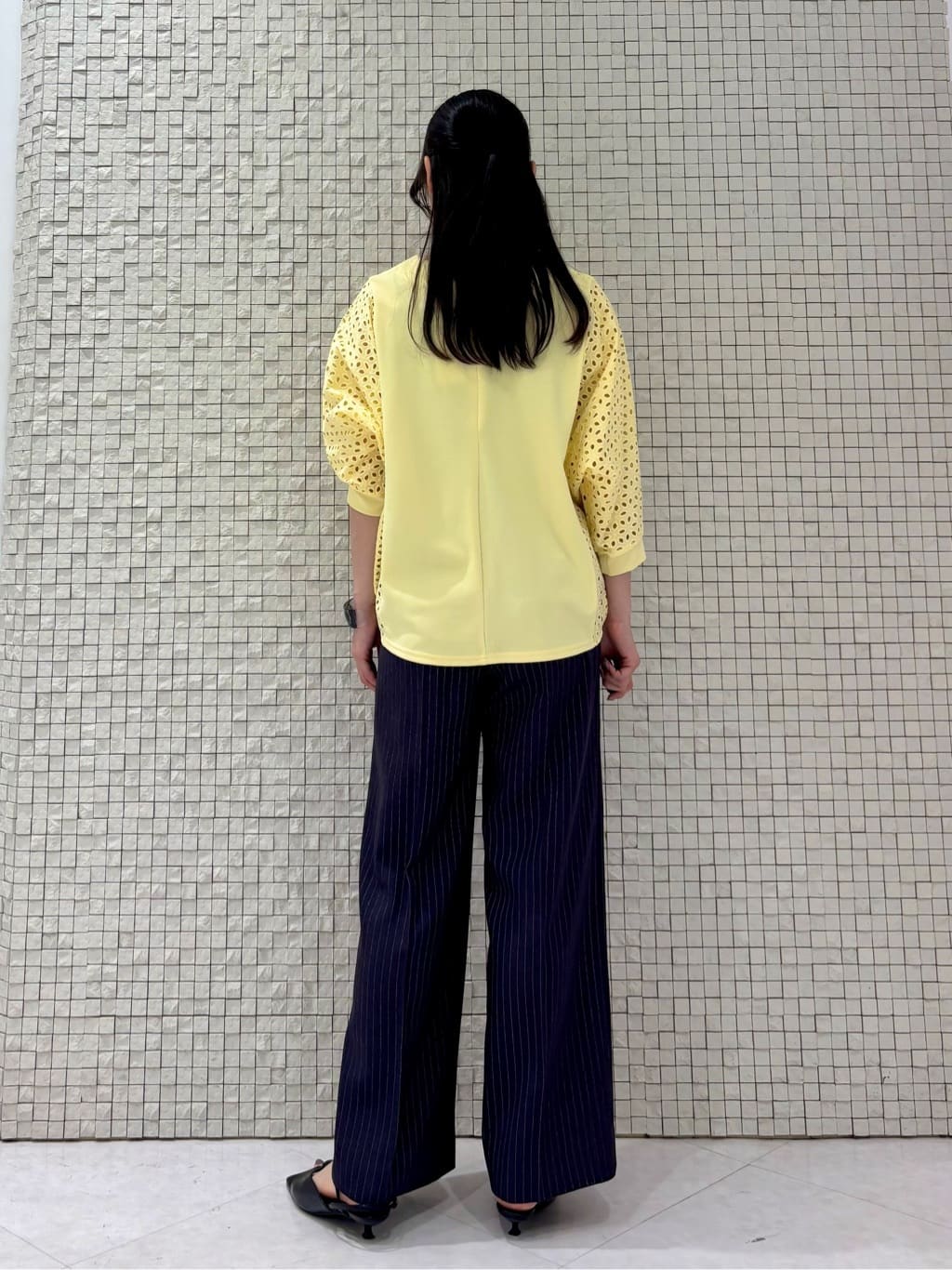 ibukiさんの「INDIVI｜◆【洗える／体型カバー】レースコンビトップス」を使ったコーディネート