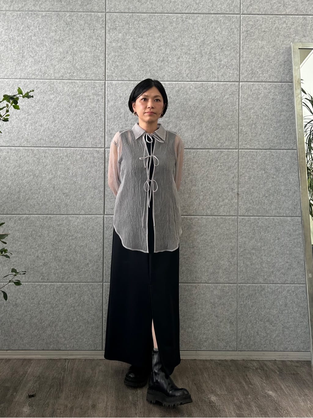 yukoさんの「CODE A｜slit jersey dress」を使ったコーディネート