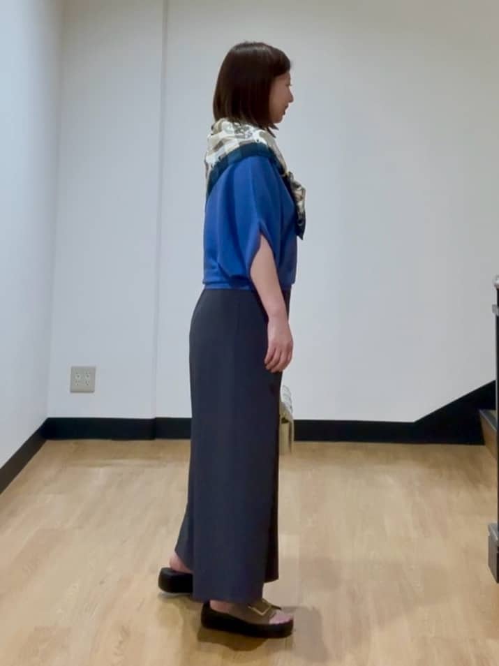MIKIKOさんの「UNTITLED｜◆【体型カバー/清涼感】ドルマンスリーブ プルオーバーニット」を使ったコーディネート