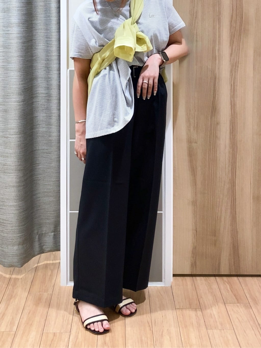 myuさんの「grove｜【Lee&times;grove別注】HALF SLEEVE FLARE T-SHIRTS」を使ったコーディネート