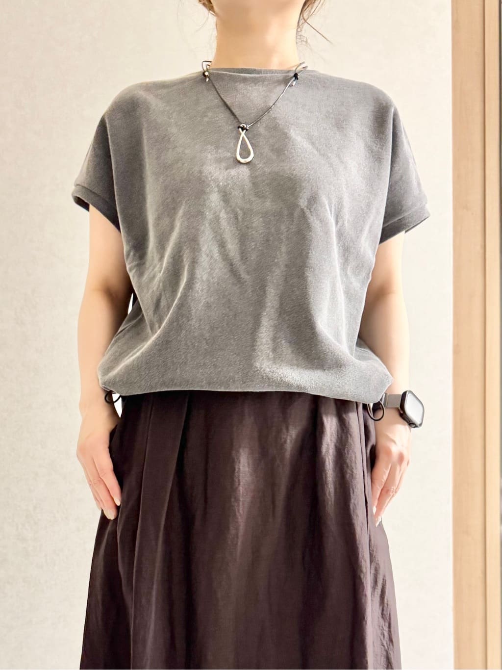 sayuさんの「UNTITLED｜◆【手洗い可】ヴィンテージライク スウェットトップス」を使ったコーディネート