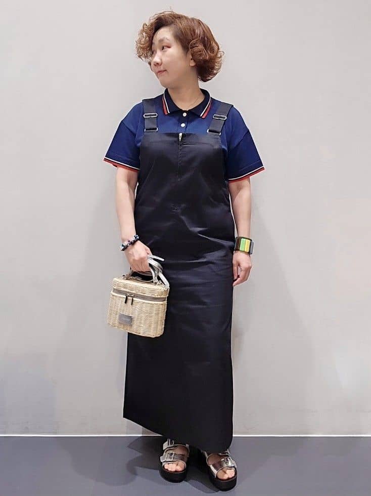 ゆきをさんの「OPAQUE.CLIP｜◆ロゴ刺繍ポロニット【洗濯機洗い可／抗ピル】」を使ったコーディネート