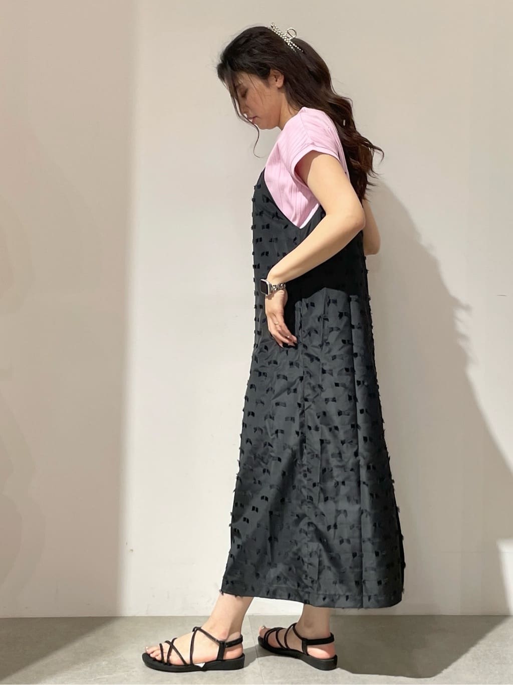 kanahoさんの「OPAQUE.CLIP｜◆ワイドリブフレンチTシャツ【洗濯機洗い可】」を使ったコーディネート