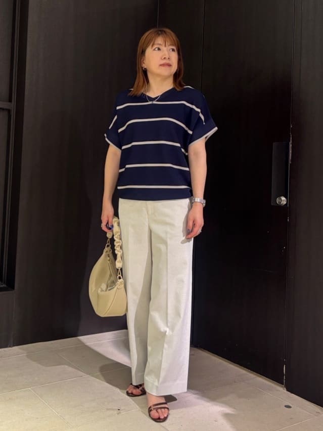SaKiさんの「UNTITLED｜◆【清涼感/洗濯機洗い可】オックス クロップドワイドパンツ」を使ったコーディネート