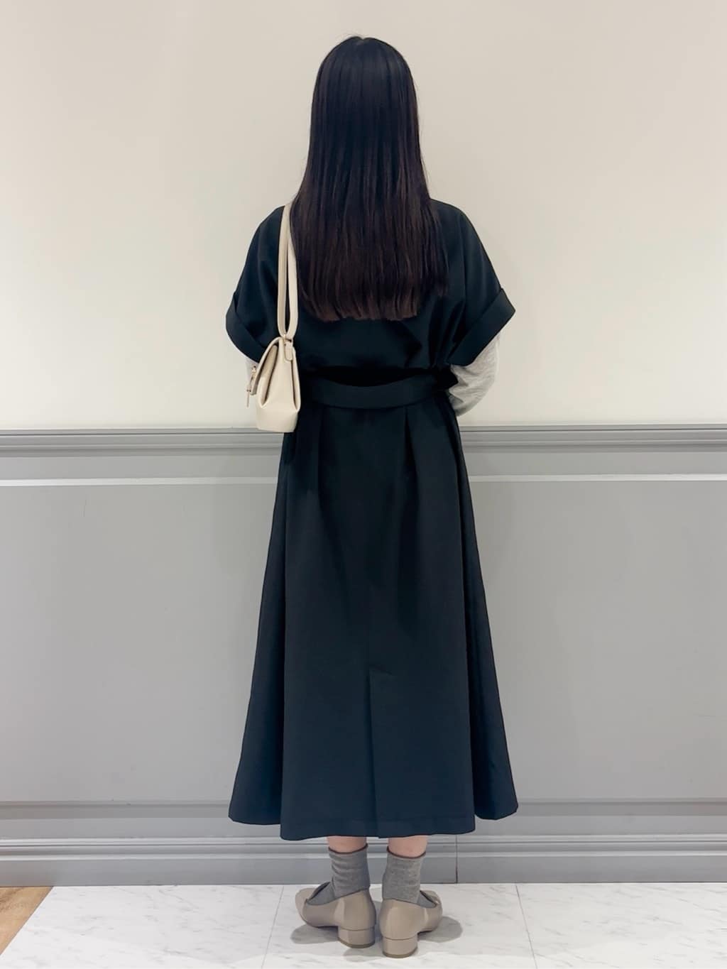 chihaさんの「grove｜◆【雑誌掲載】シーズレスで使えるトレンチライク2WAYワンピース」を使ったコーディネート