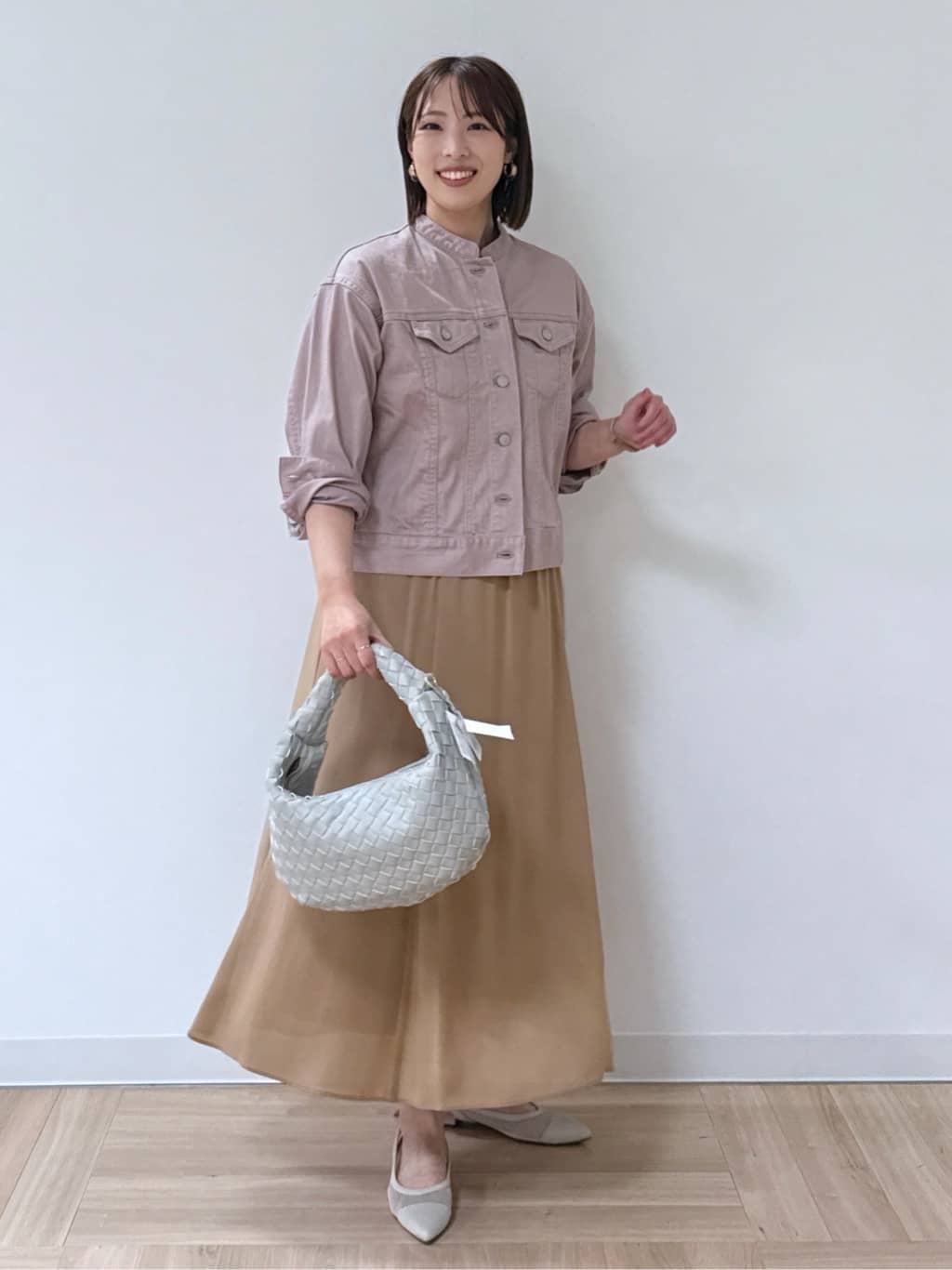 amiさんの「Reflect｜◆【手洗い可】カラーデニムジャケット」を使ったコーディネート