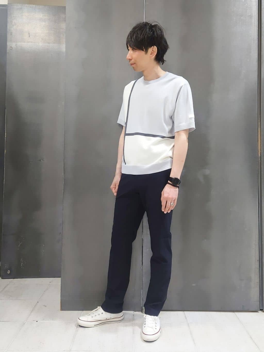 kawamuさんの「TAKEO KIKUCHI｜【360&deg;ストレッチ／セットアップ対応】None Of Stress パンツ」を使ったコーディネート